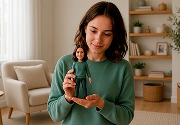 Figura personalizada en 3D de retrato de cuerpo completo desde una fotografía