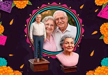 Figura personalizada en 3D de temporada especial como homenaje a seres queridos